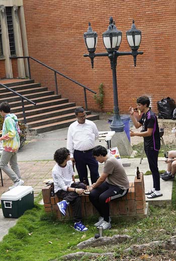 En el jardín